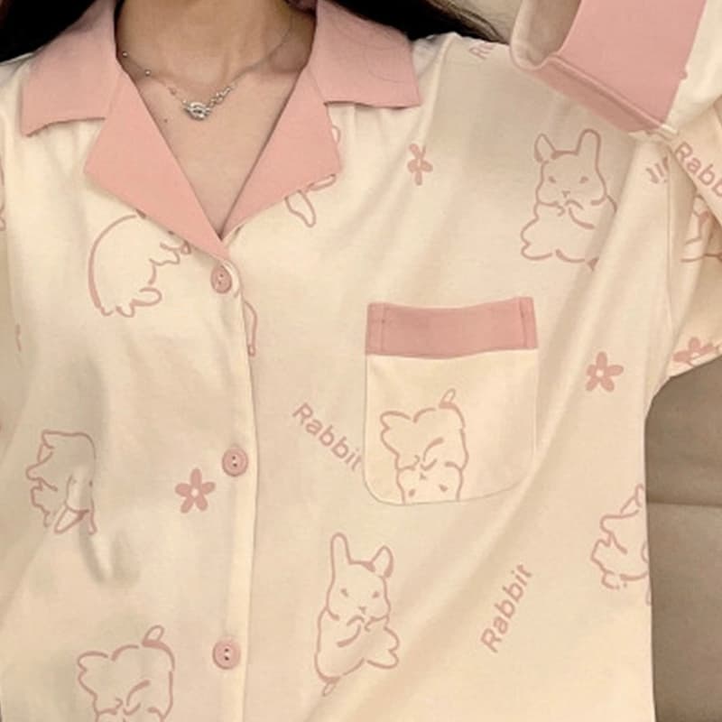 Пижама VINEY Pink Bunny Женские Пижамные Комплекты - изображение 5