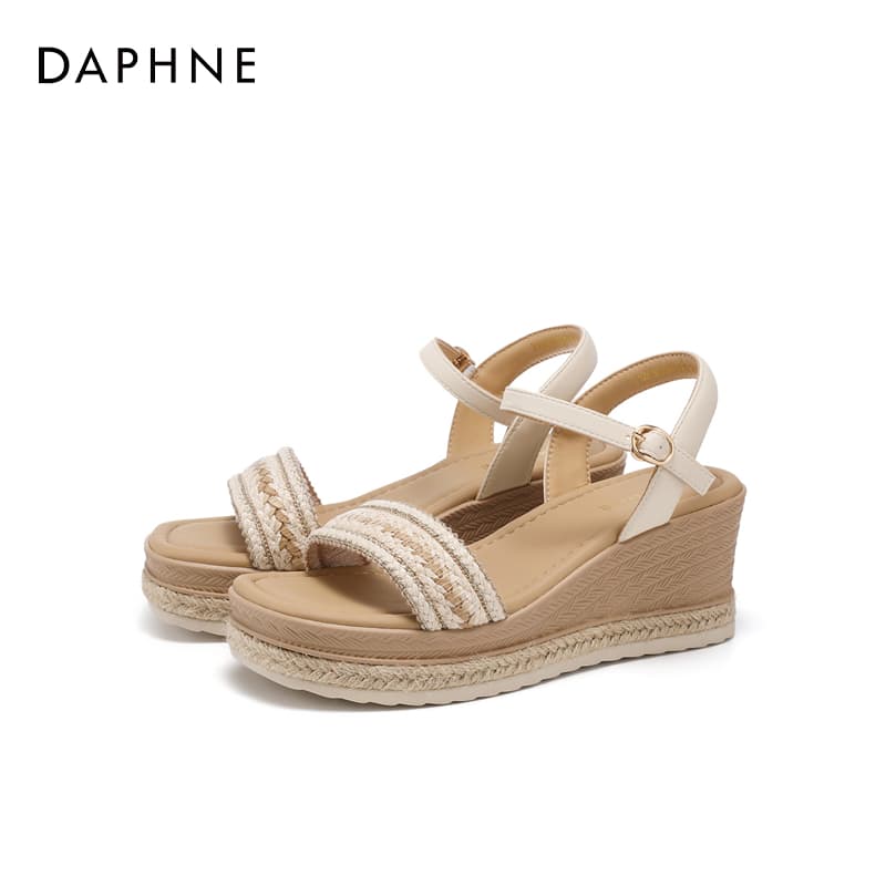 Шлёпанцы DAPHNE Ткань One Шнуровка Сандалии 7 см Женские - изображение 3