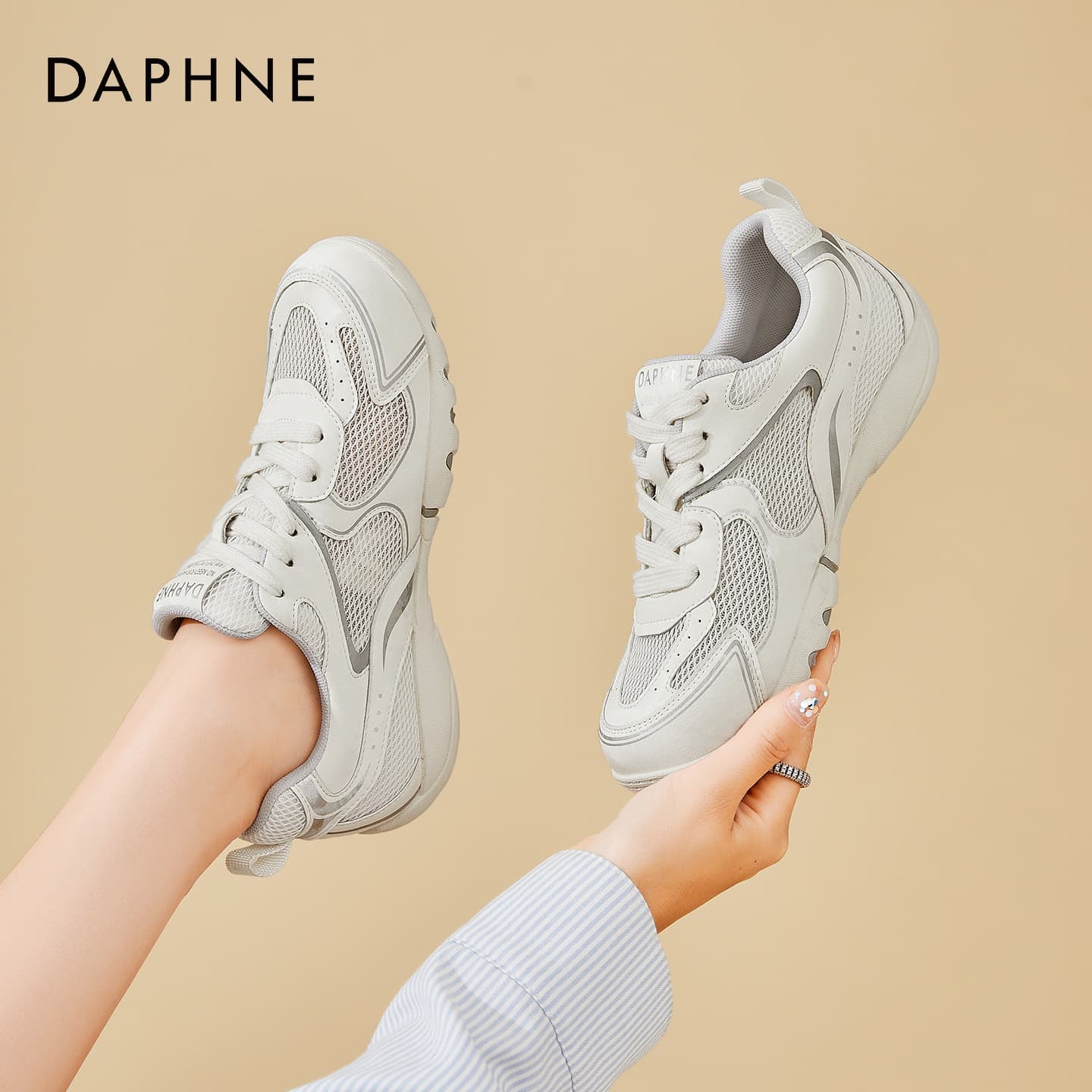 Кроссовки DAPHNE Повседневная обувь для женщин ткань - изображение 6