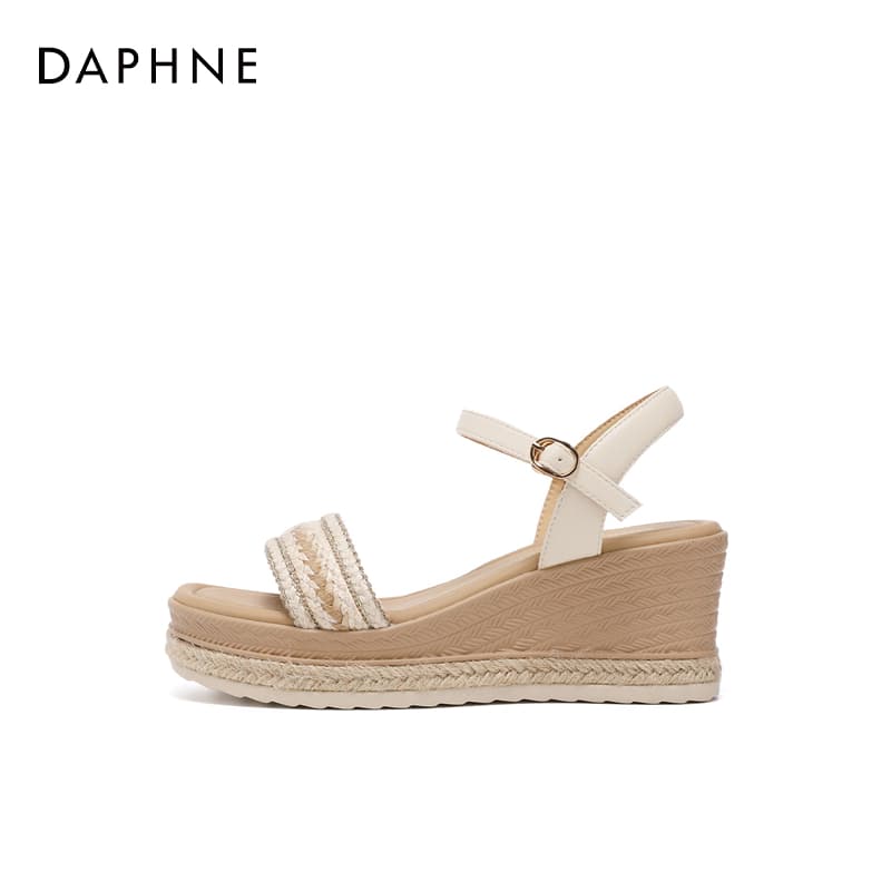 Шлёпанцы DAPHNE Ткань One Шнуровка Сандалии 7 см Женские - изображение 4