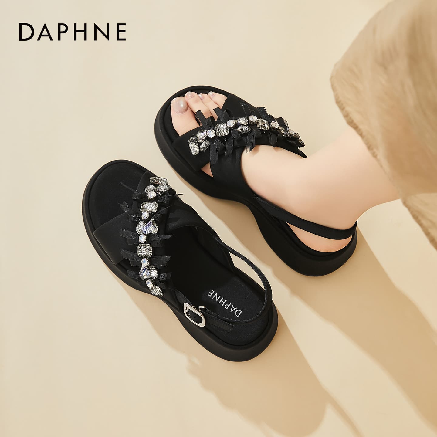 Шлёпанцы DAPHNE One Шнуровые Сандалии Женские - изображение 3