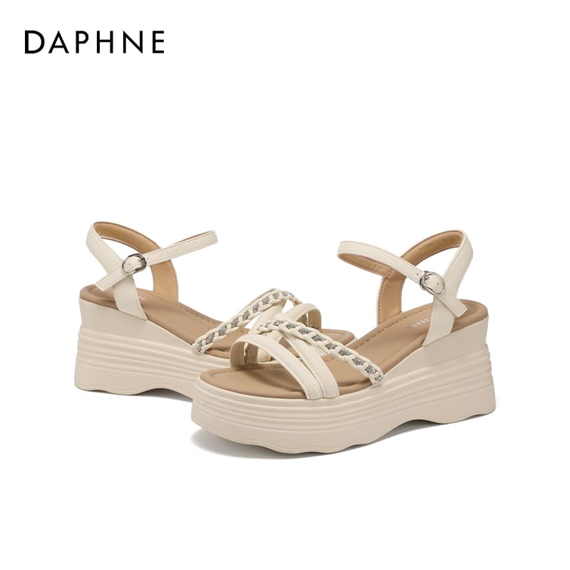 Шлёпанцы Daphne Синтетическая кожа Одиночные Шнуровые Сандалии Женские - изображение 2