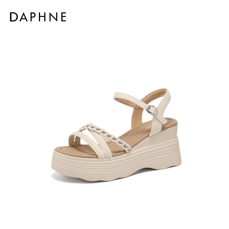 Шлёпанцы Daphne Синтетическая кожа Одиночные Шнуровые Сандалии Женские - изображение 4