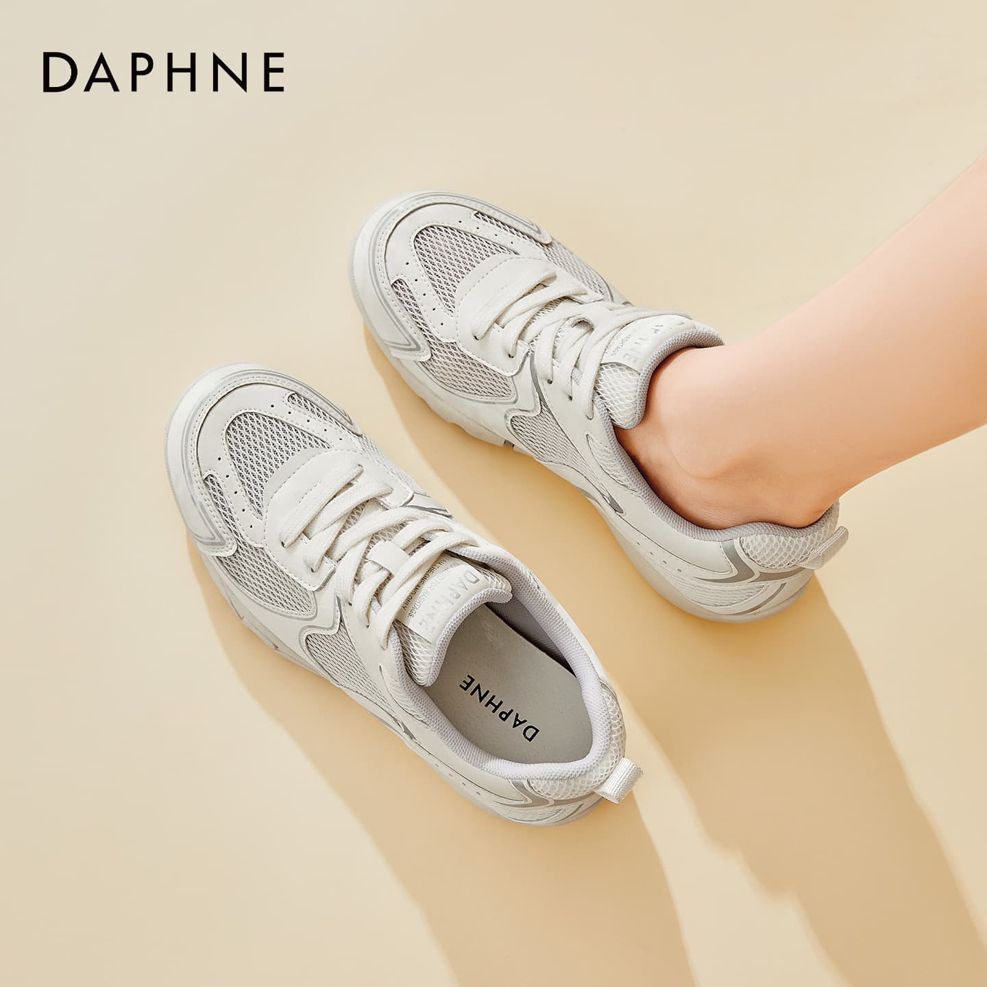 Кроссовки DAPHNE Повседневная обувь для женщин ткань - изображение 3