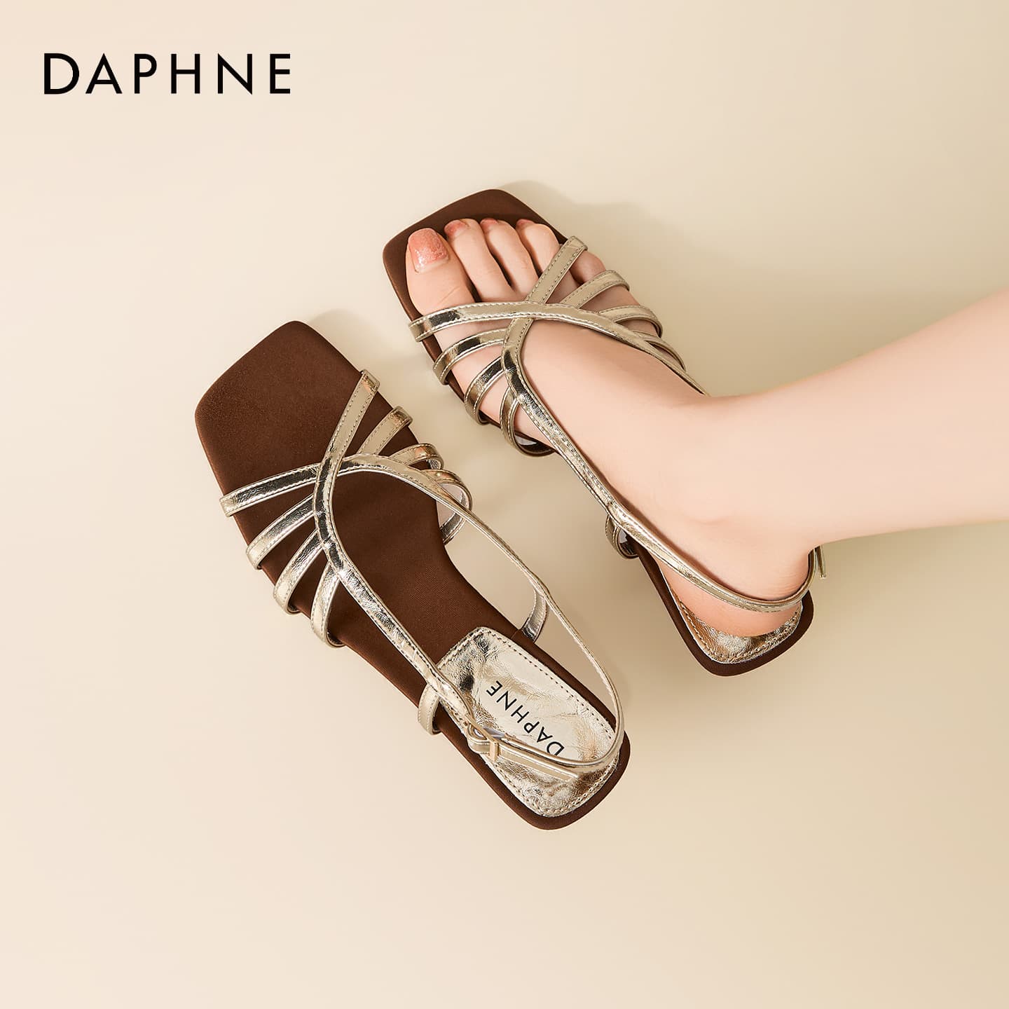 Шлёпанцы DAPHNE One Шнуровочные Сандалии Женские - изображение 6