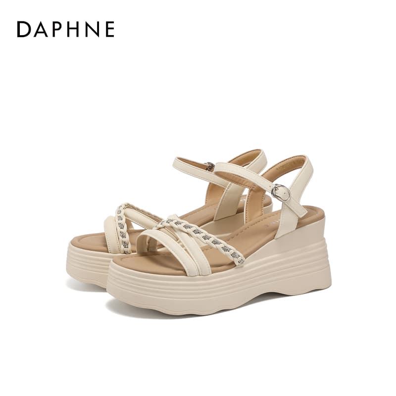 Шлёпанцы Daphne Синтетическая кожа Одиночные Шнуровые Сандалии Женские - изображение 3