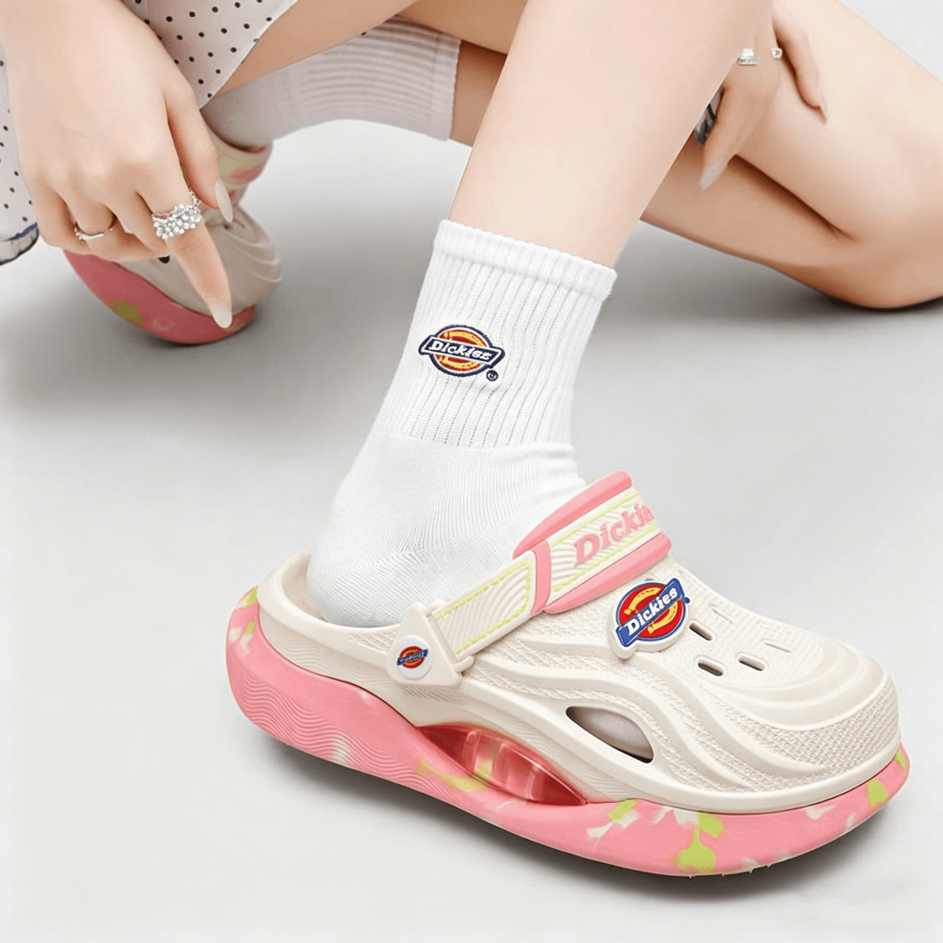 Сабо Dickies ЭВА Сабо Женские Белые Розовые - изображение 3