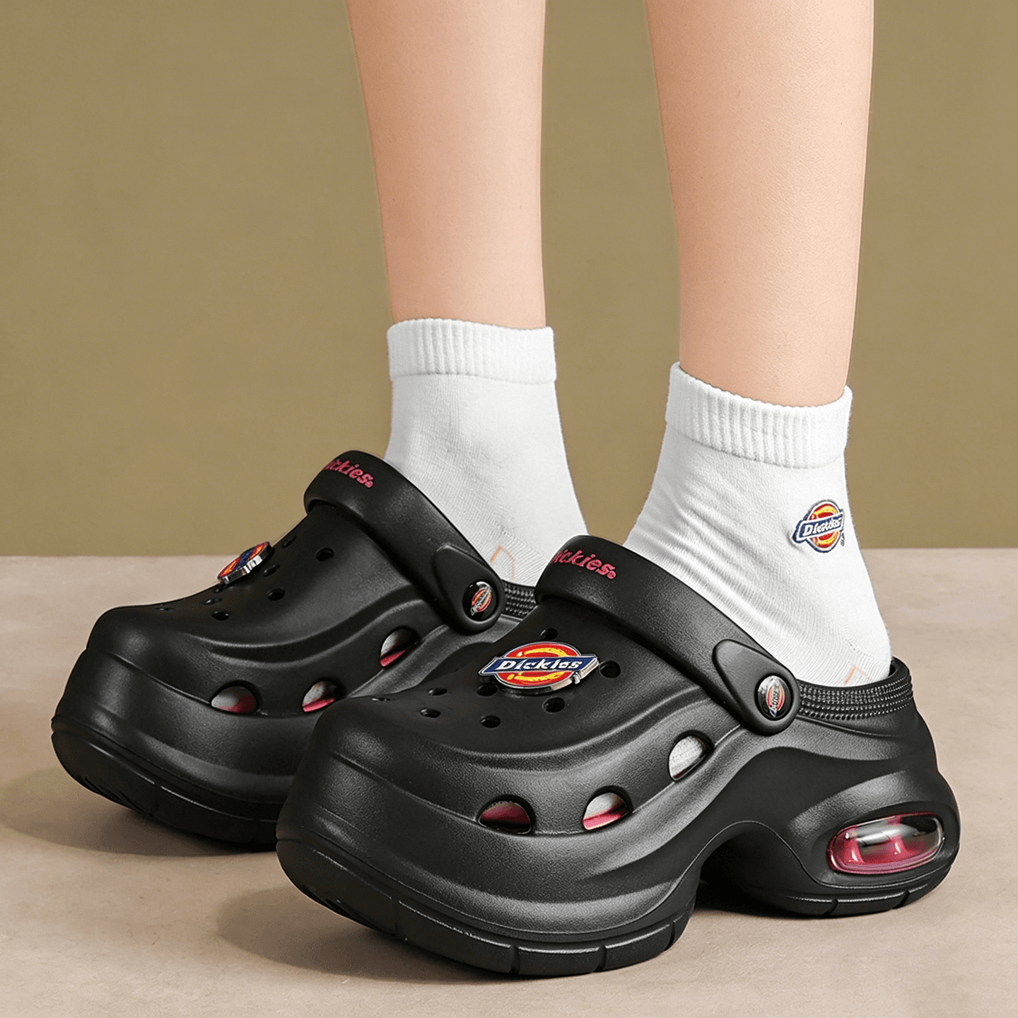 Сабо Dickies ЭВА Сабо Женские Черный Розовый Красный - изображение 3