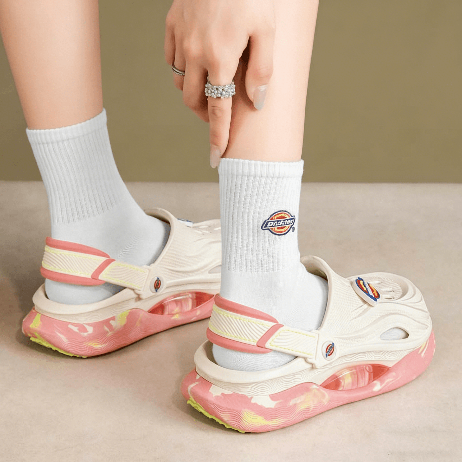 Сабо Dickies ЭВА Сабо Женские Белые Розовые - изображение 5