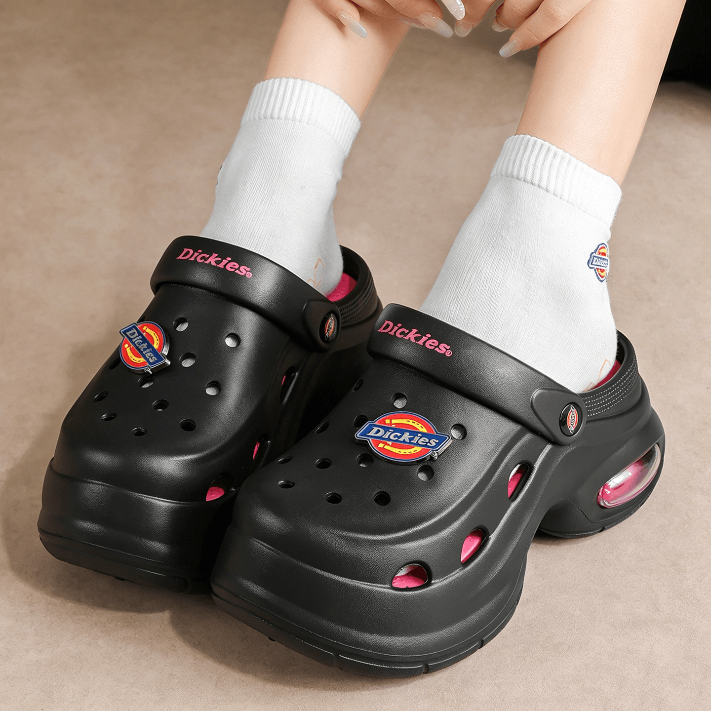 Сабо Dickies ЭВА Сабо Женские Черный Розовый Красный - изображение 2