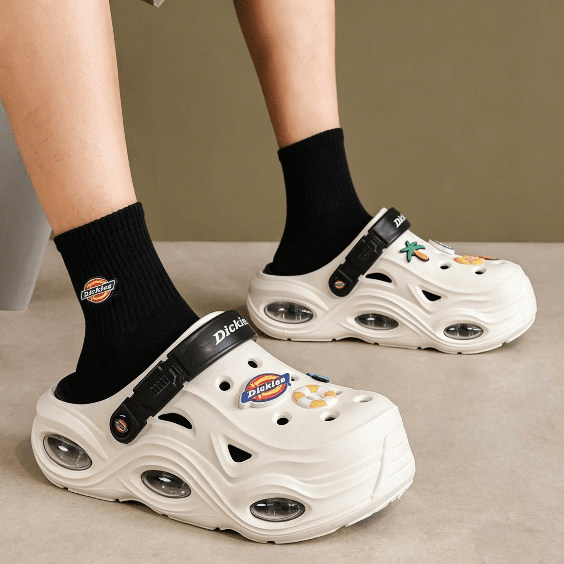 Сабо Dickies ЭВА Сабо Унисекс Белый Черный - изображение 2