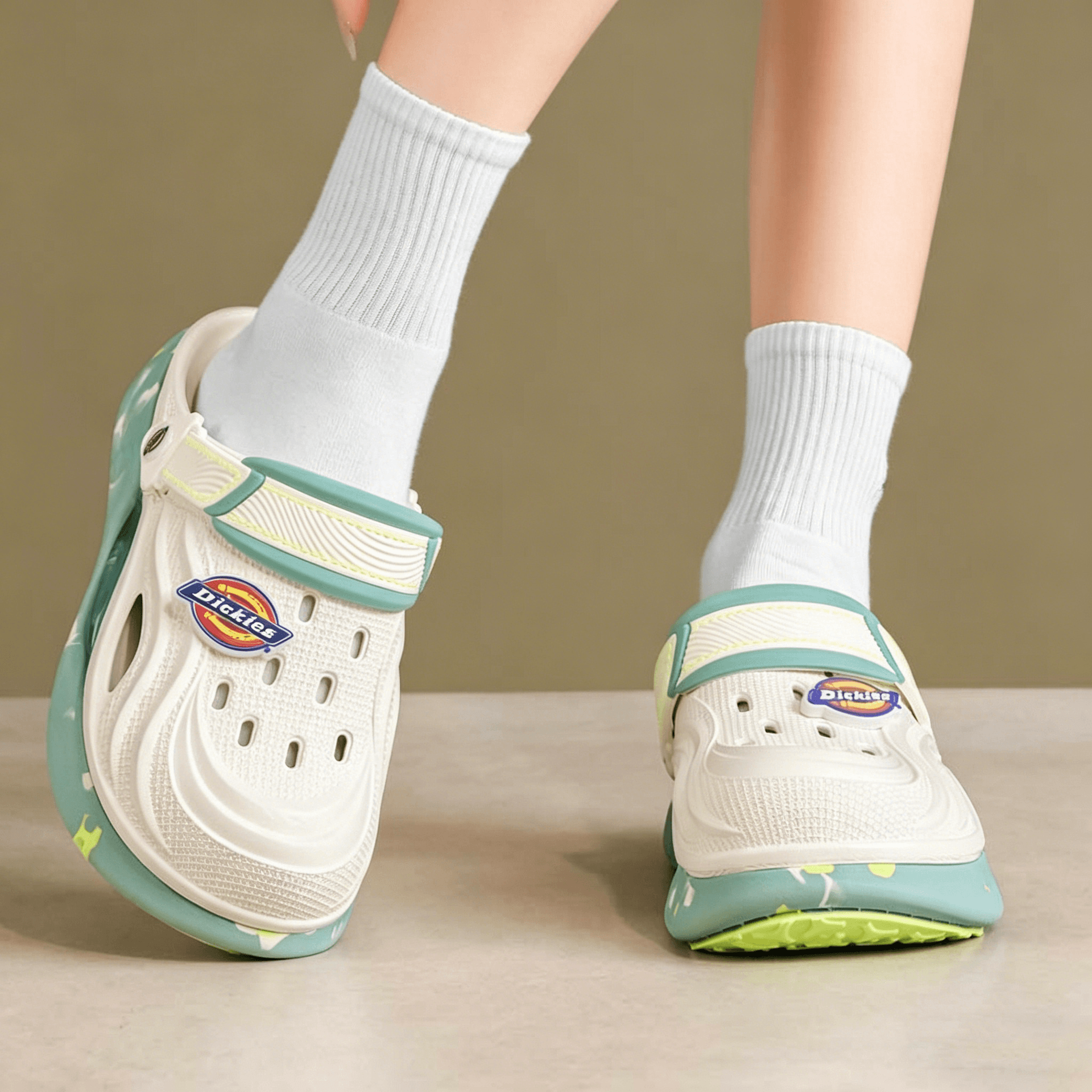 Сабо Dickies ЭВА Sabo Резина Унисекс Белый Зеленый - изображение 3