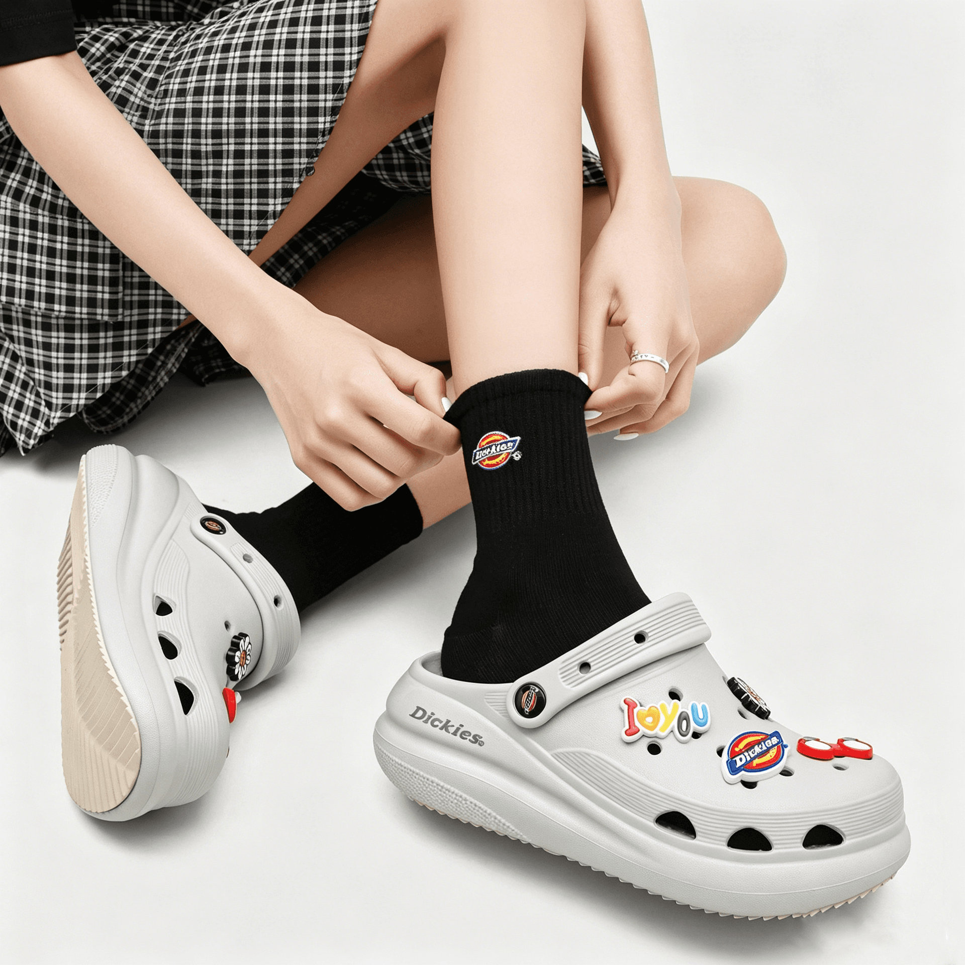 Сабо Dickies Сабо резиновые Лунный серый Женские - изображение 5