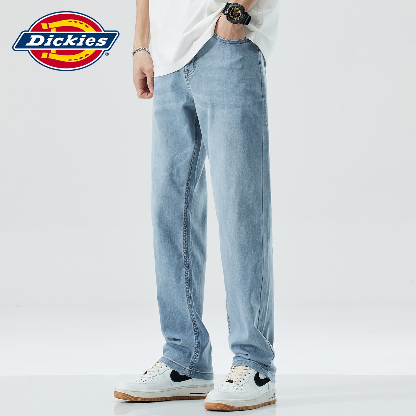 Штаны Dickies Джинсы Унисекс Светло-Синий - изображение 3