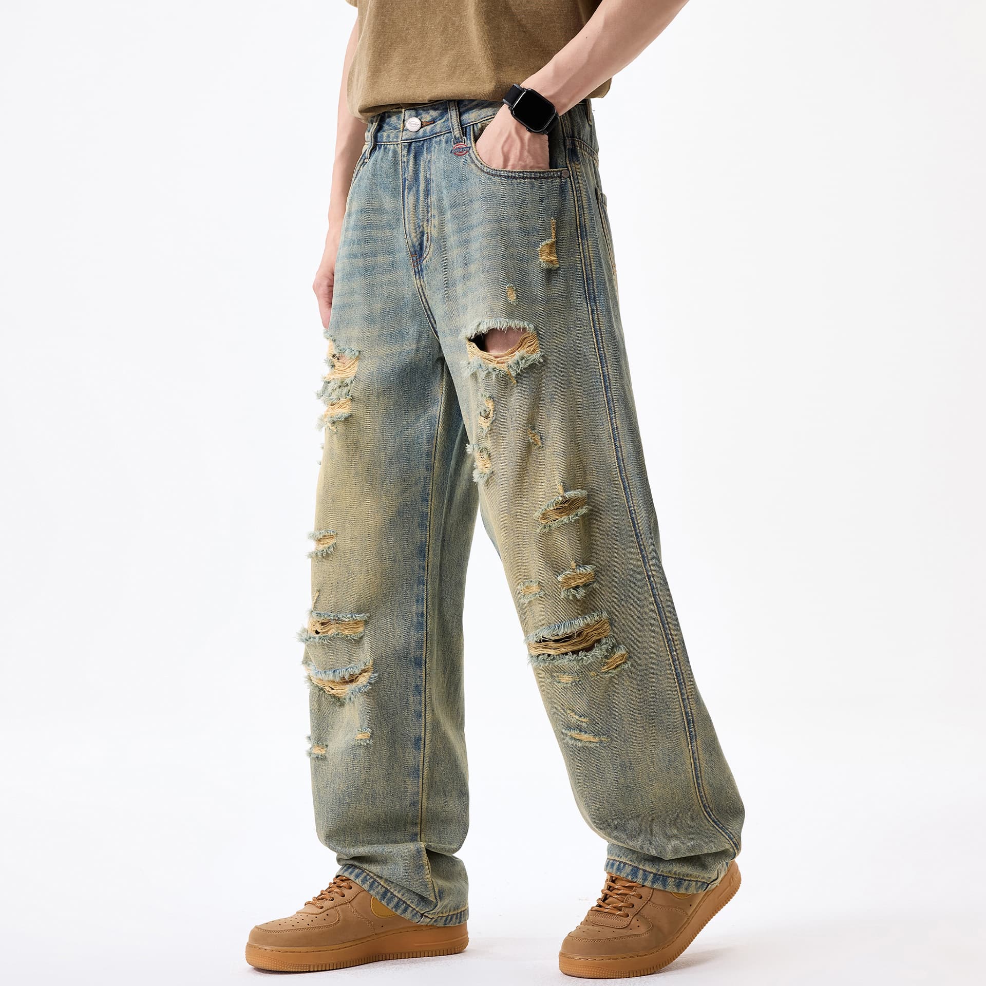Штаны Dickies Винтажные синие унисекс джинсы - изображение 4