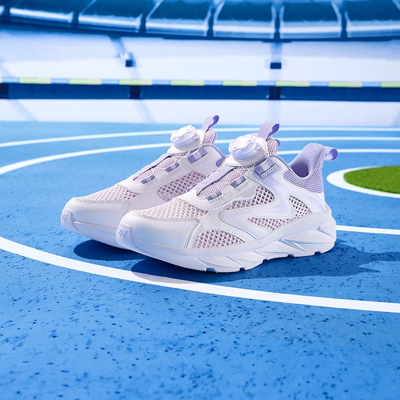 Кроссовки 361°KIDS Противоскользящие Устойчивые к истиранию Амортизация и Легкость Беговые кроссовки Фиолетовый Белый Детские - изображение 6