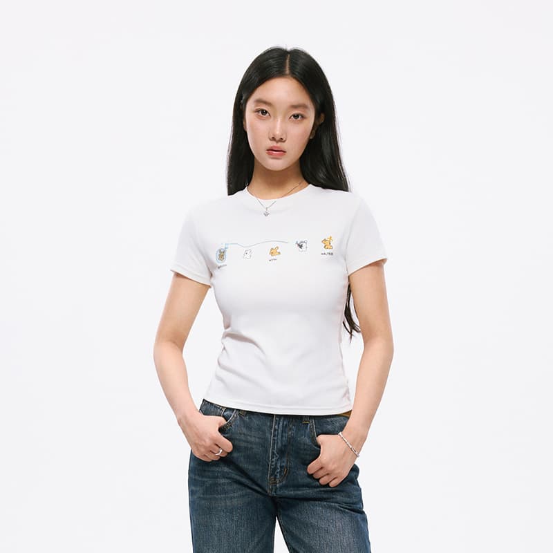 Футболка BONELESS Cut No-Seam Ecru Women's T-Shirts BONELESS Cut Безшовные Экрю Женские Футболки - изображение 6