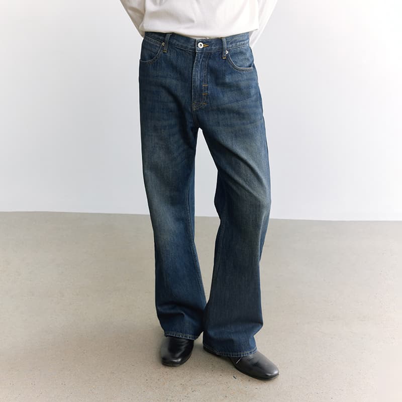 Штаны BONELESS Cut Washed Dark Blue Men's Jeans - изображение 4