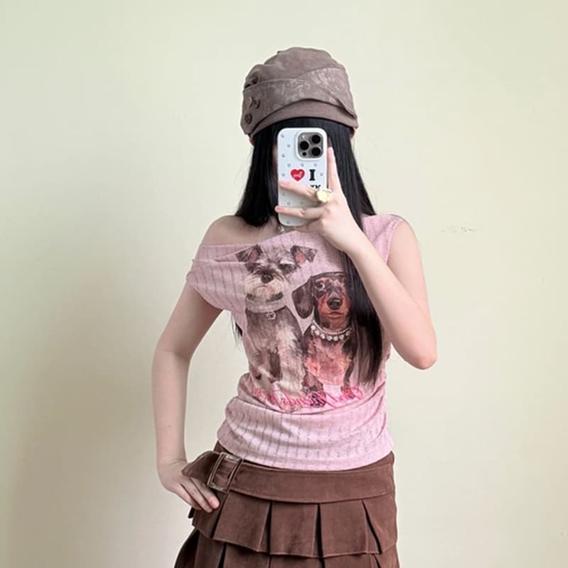 Футболка BONELESS Cut Розовый Женские T-рубашки - изображение 3