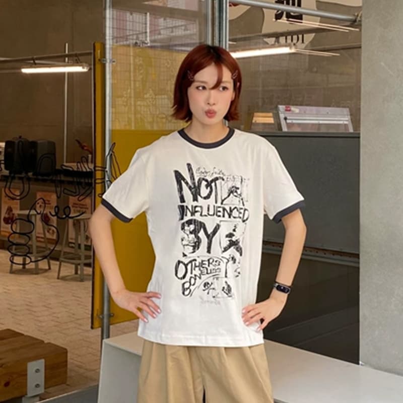 Футболка BONELESS Cut No-Seam Ecru Unisex T-Shirts BONELESS Cut Безшовные Т-рубашки Унисекс - изображение 3