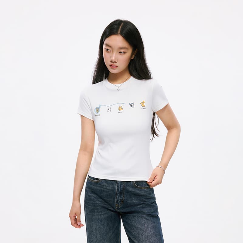 Футболка BONELESS Cut No-Seam Ecru Women's T-Shirts BONELESS Cut Безшовные Экрю Женские Футболки - изображение 4