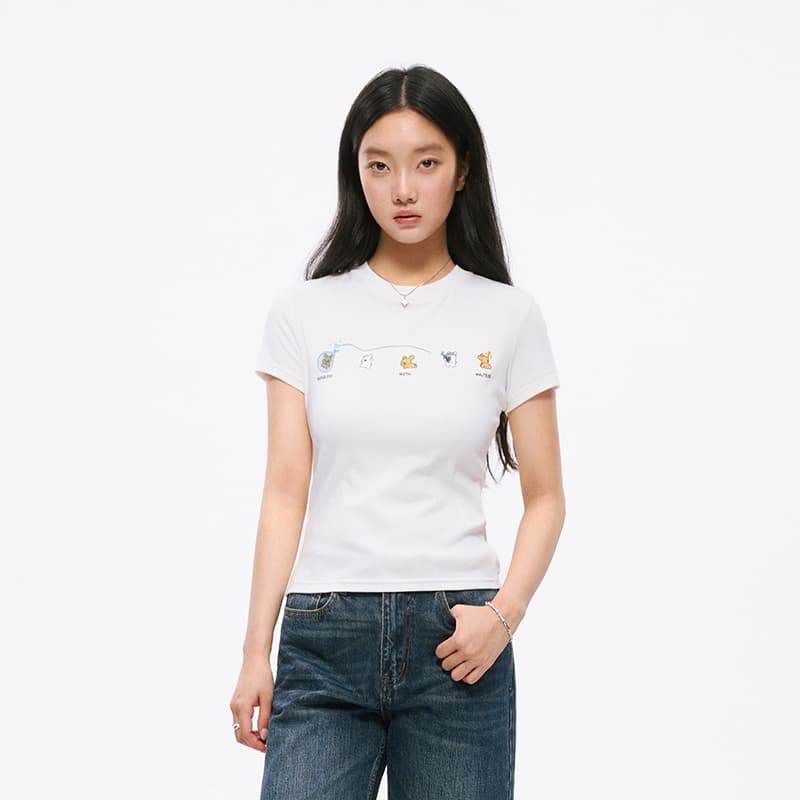 Футболка BONELESS Cut No-Seam Ecru Women's T-Shirts BONELESS Cut Безшовные Экрю Женские Футболки - изображение 5