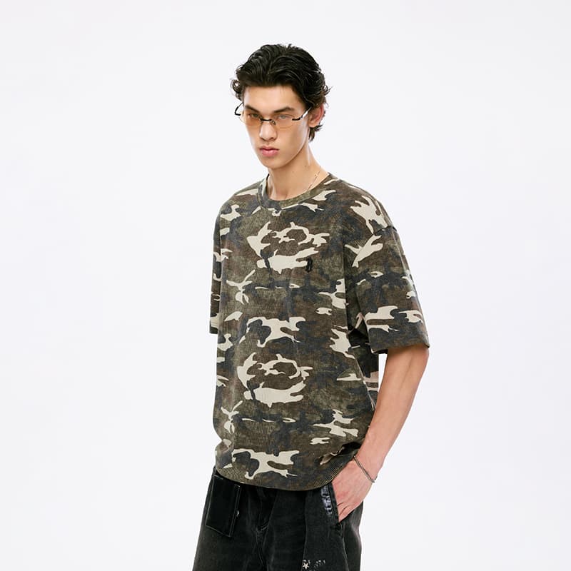 Футболка BONELESS Cut Camouflage Unisex T-Shirts БЕСШЕВРЫЙ Крой Камуфляж Унисекс Футболки - изображение 4