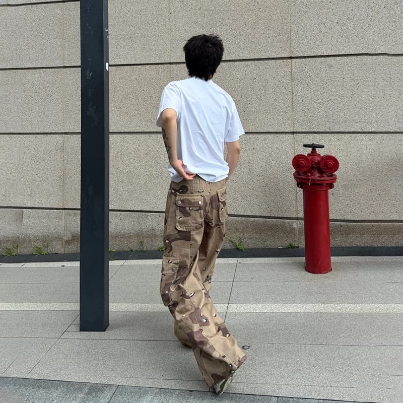 BONELESS Cut Yellow Camouflage Women's Cargo Pants - изображение 6