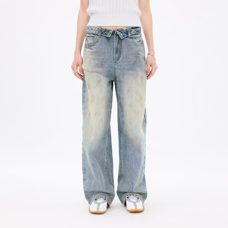 Джинсы BONELESS Cut Wash Blue Women's Jeans BONELESS Cut Промытый Синий Женские Джинсы - изображение 3