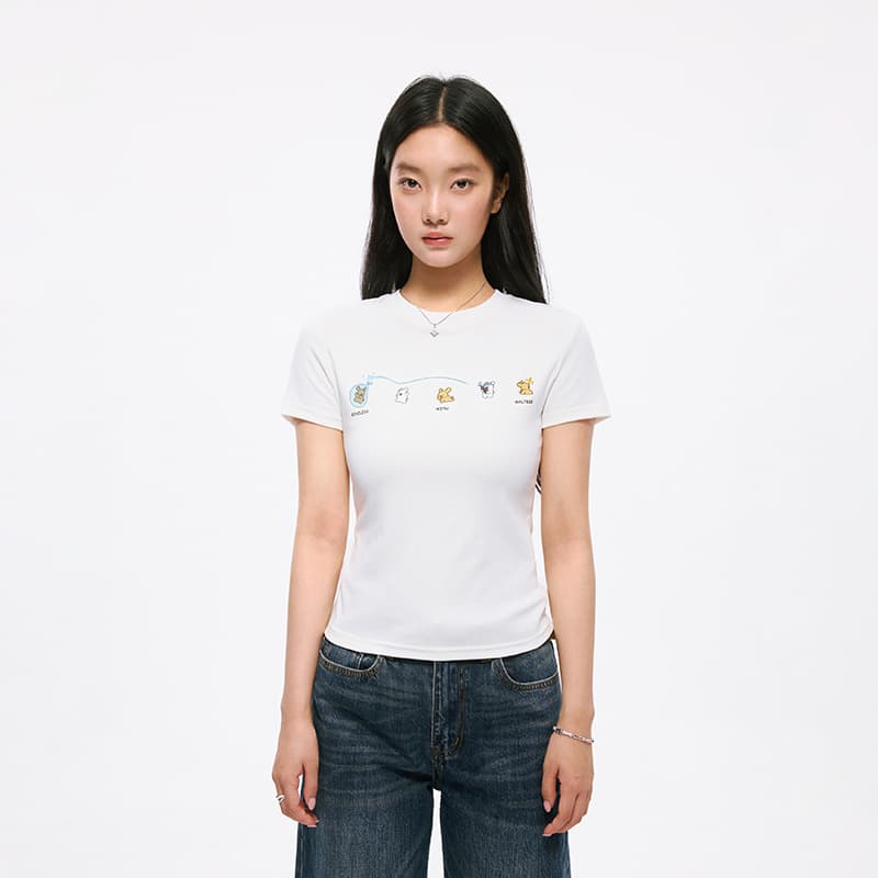 Футболка BONELESS Cut No-Seam Ecru Women's T-Shirts BONELESS Cut Безшовные Экрю Женские Футболки - изображение 3