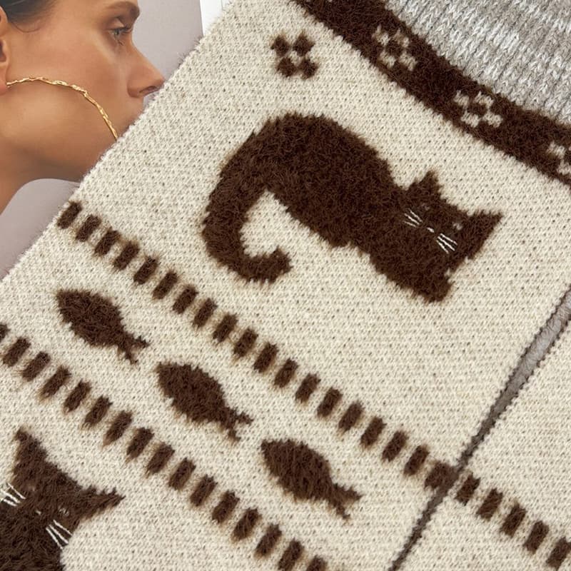 Шарф VIVIWELL Плюшевая пряжа Knit Scarves Unisex - изображение 2