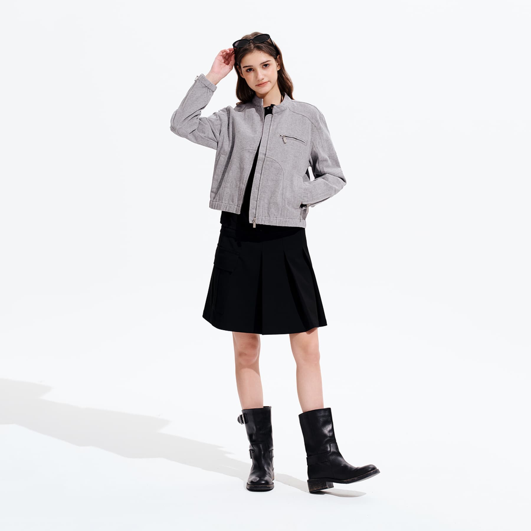 Куртка PSO Brand Серый Женские Куртки - изображение 5