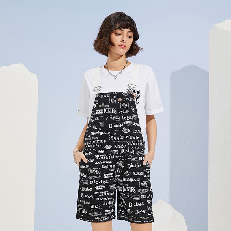 dickies Черный dickies Full Принт Женские Комбинезоны - изображение 2