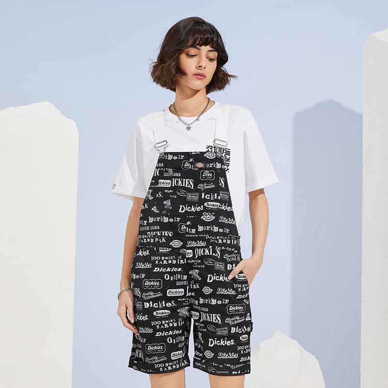 dickies Черный dickies Full Принт Женские Комбинезоны - изображение 1
