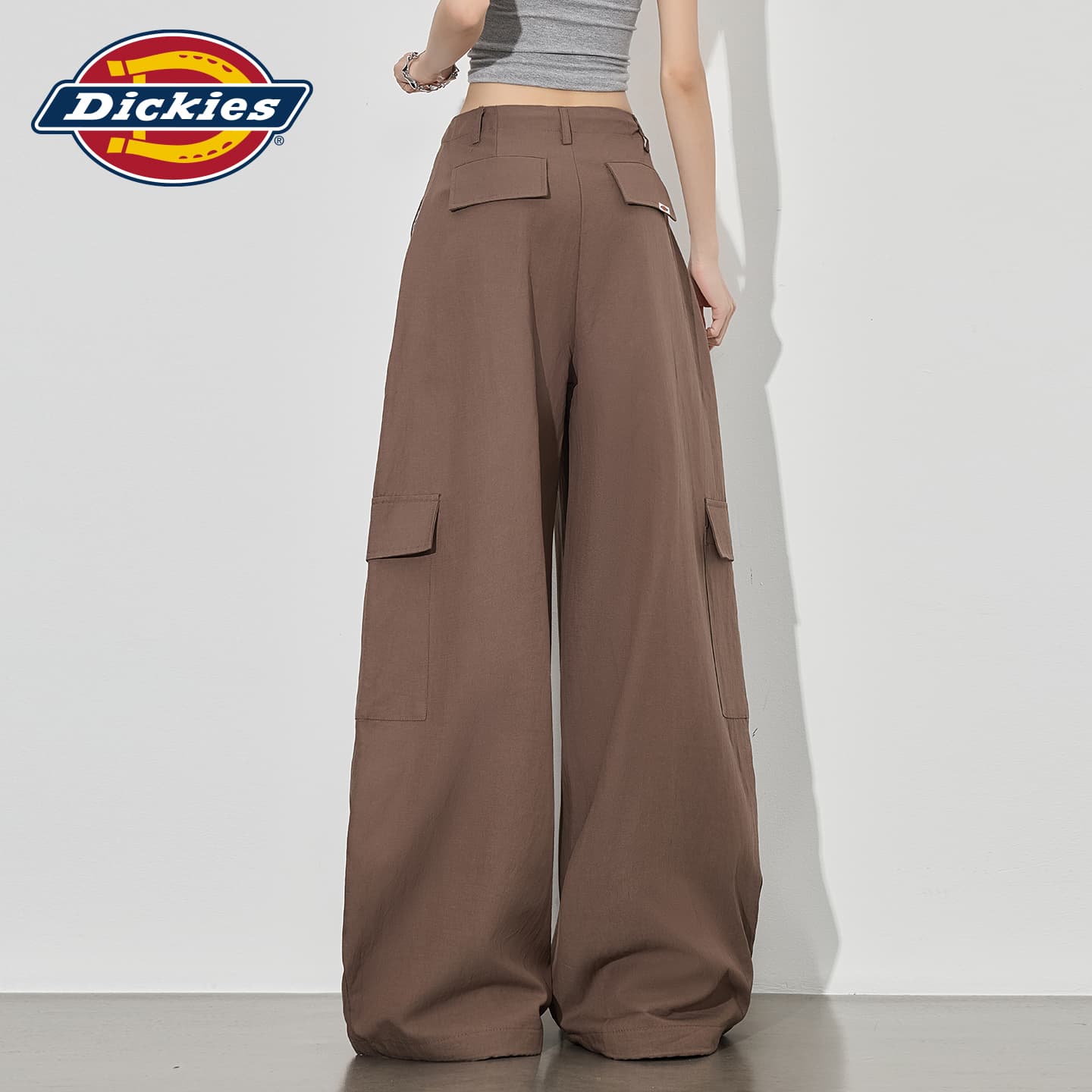 Штаны Dickies Какао-кофейные Удлиненные Женские Повседневные Брюки - изображение 7