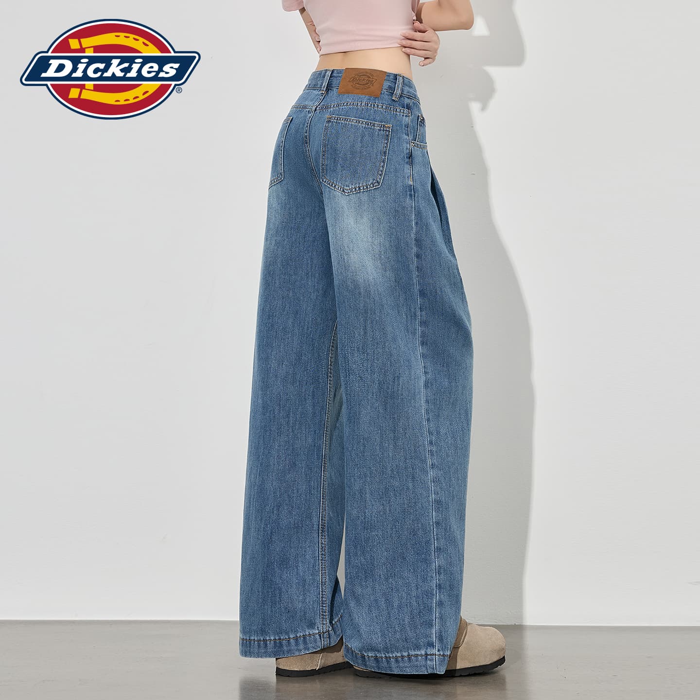 Джинсы dickies Винтажный синий Лодыжка Длина Женские Джинсы - изображение 7