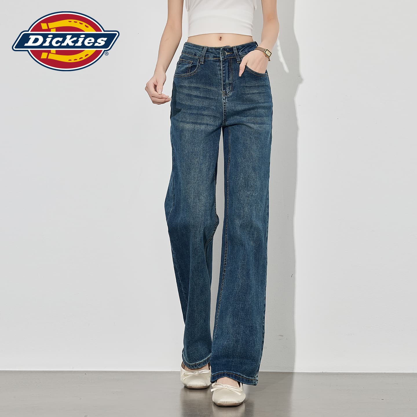 Джинсы Dickies American Blue Extended Length Women's Jeans Дикси Американский Синий Удлиненные Женские Джинсы - изображение 6
