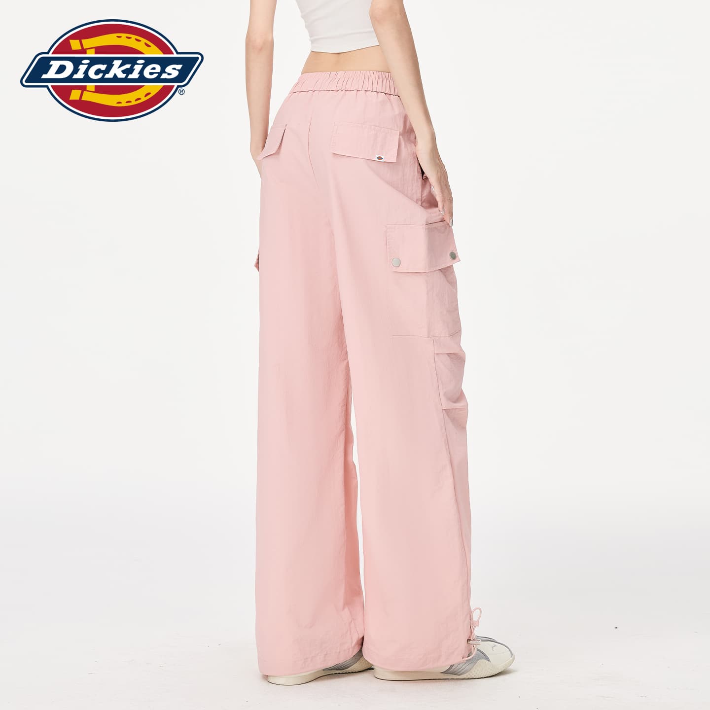 Штаны Dickies Розовые кожаные высокие женские повседневные штаны - изображение 7