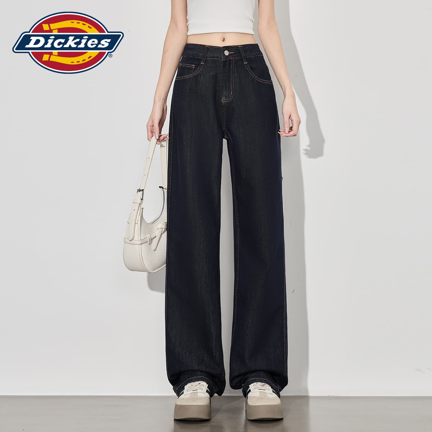 Джинсы Dickies Темно-синий длина до щиколотки женские джинсы - изображение 4