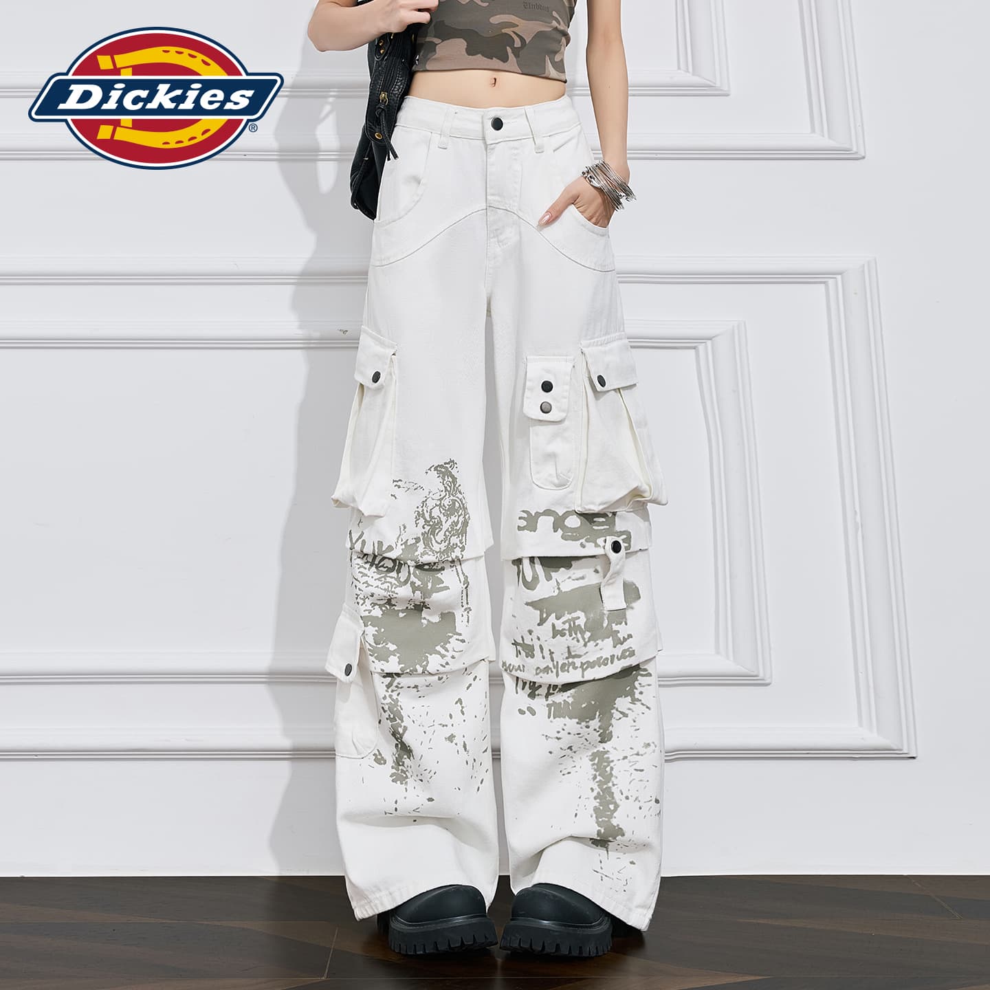 Джинсы dickies Белые брюки Женские Джинсы - изображение 4