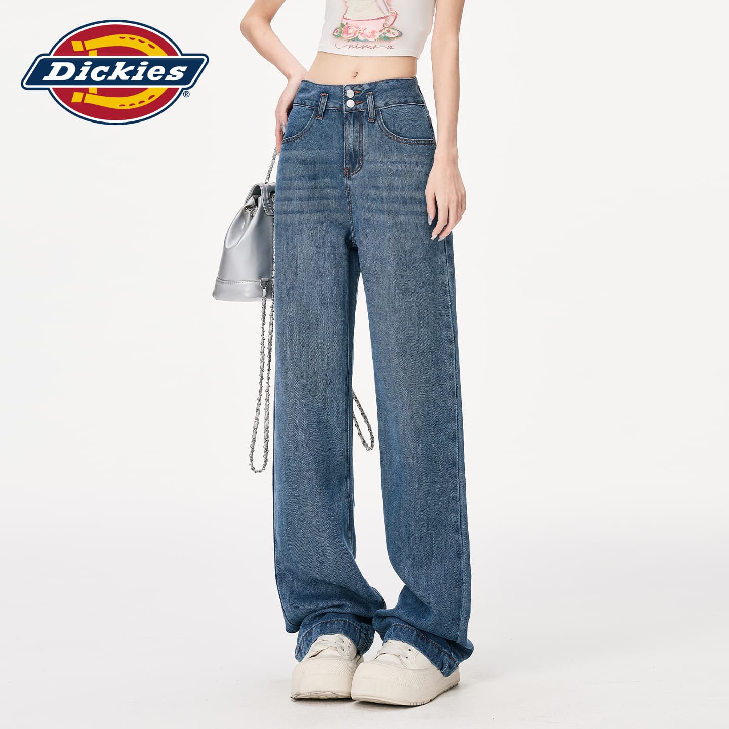 Джинсы Dickies Винтажные Синие Брюки Женские Джинсы - изображение 5