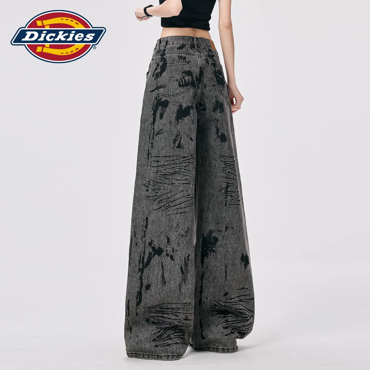 Джинсы dickies Роскошно-черный Серый Удлиненная длина Женские Джинсы - изображение 7