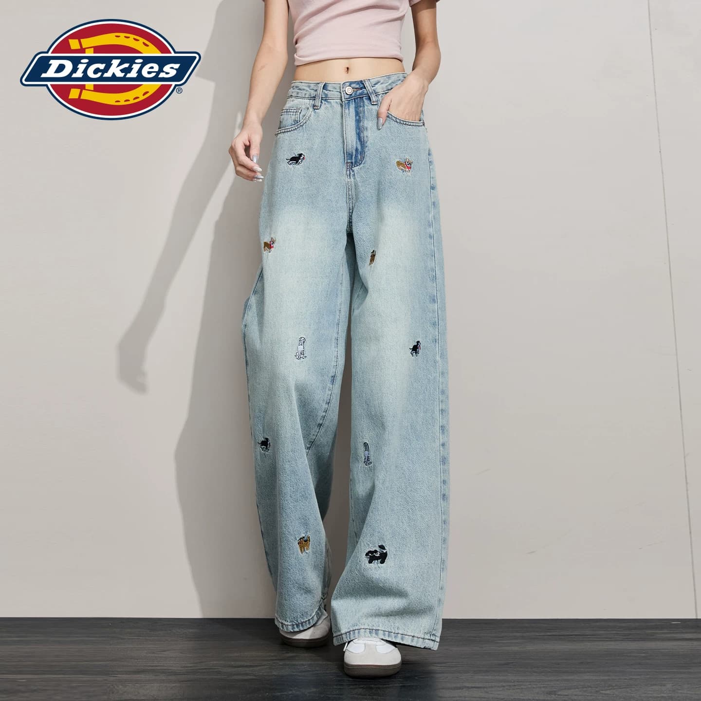 Джинсы dickies Винтажный синий Удлиненная длина Женские Джинсы - изображение 6