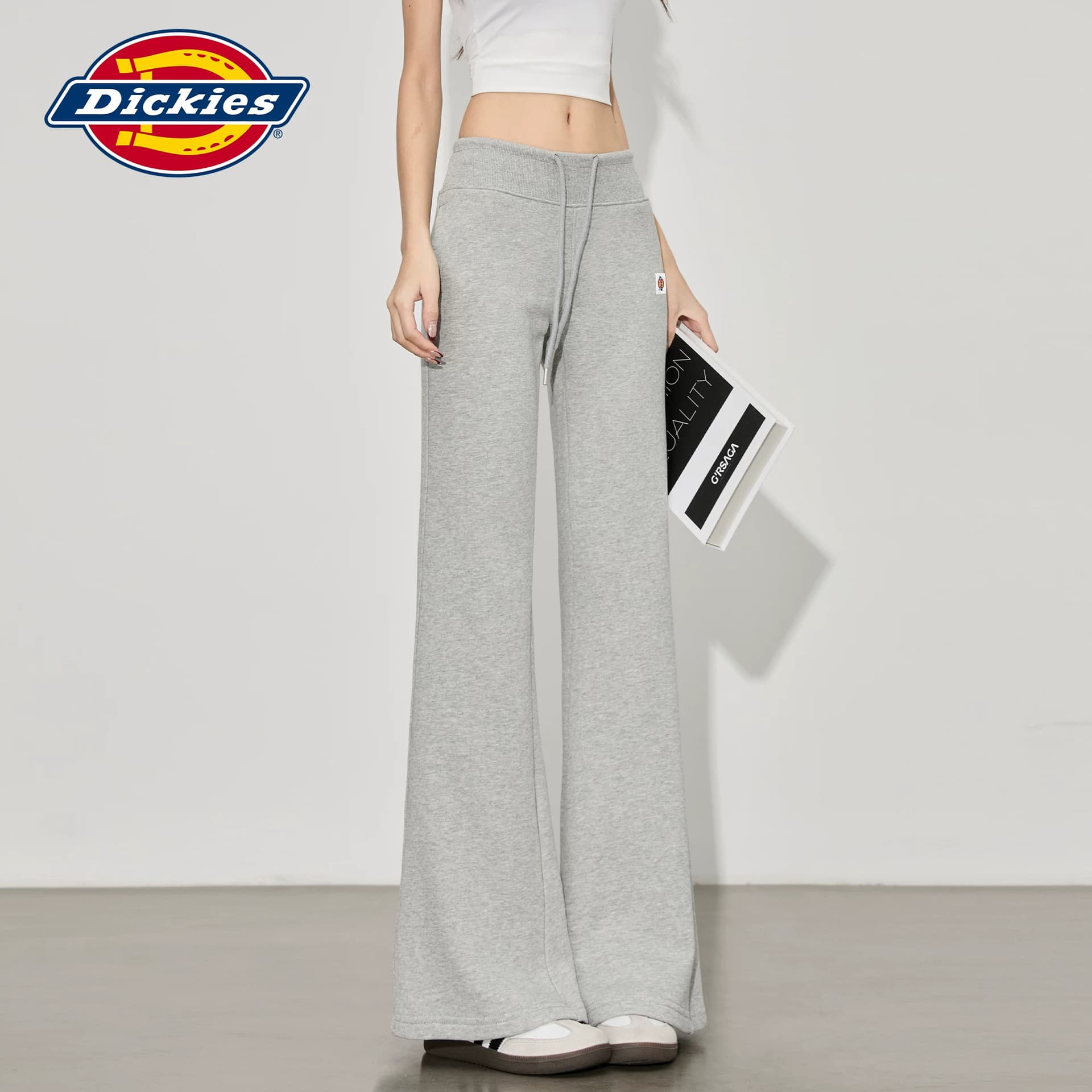 Штаны dickies Серый Удлиненная длина Женские Повседневные брюки - изображение 5