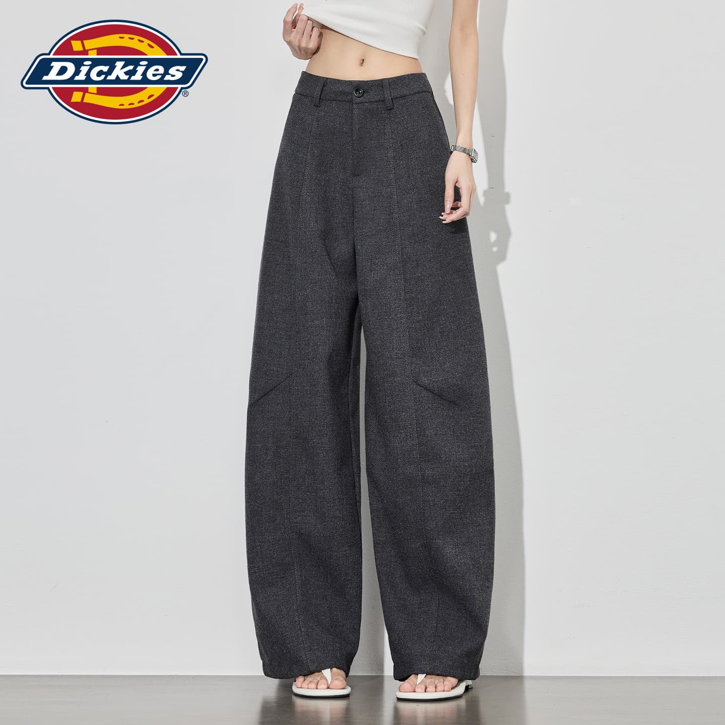 Штаны Dickies Темно-серые брюки женские повседневные - изображение 4