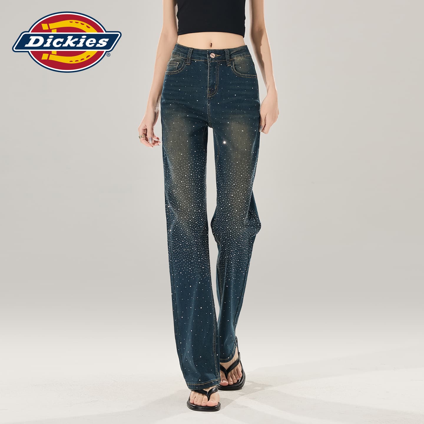Джинсы Dickies Nano Blue Ankle Length Women's Jeans Дикси Нано Синий Джинсы длины до щиколотки Женские - изображение 3