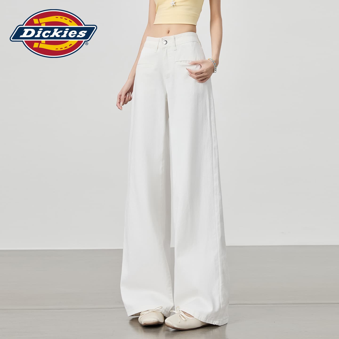 Джинсы Dickies Белые Удлиненные Женские Джинсы - изображение 3