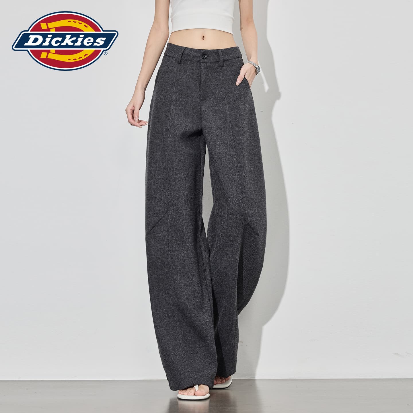 Штаны Dickies Темно-серые брюки женские повседневные - изображение 6