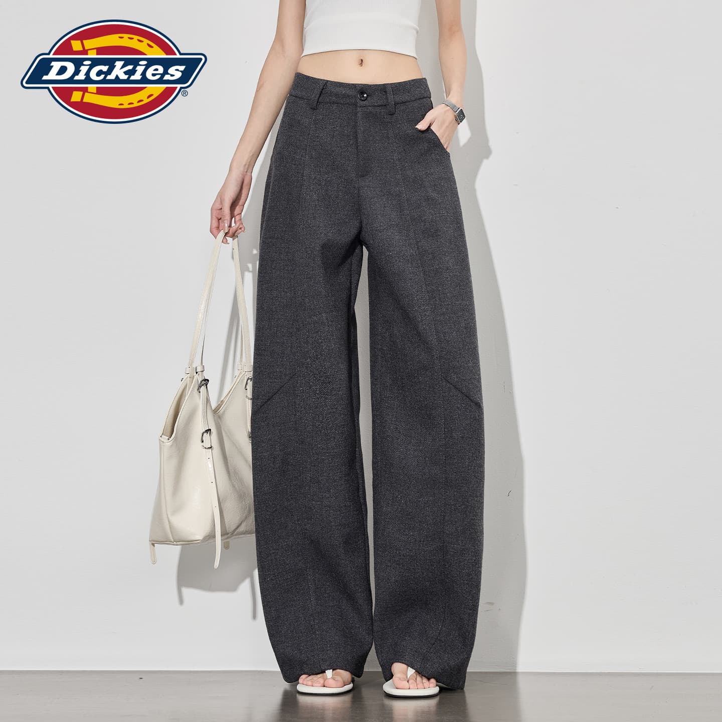 Штаны Dickies Темно-серые брюки женские повседневные - изображение 3