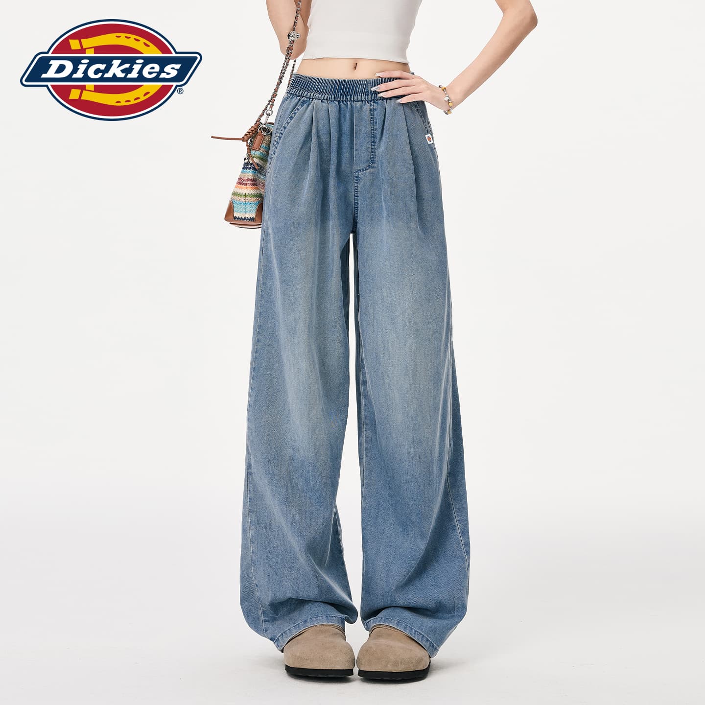 Джинсы dickies Синий Маленький Женские Джинсы - изображение 3